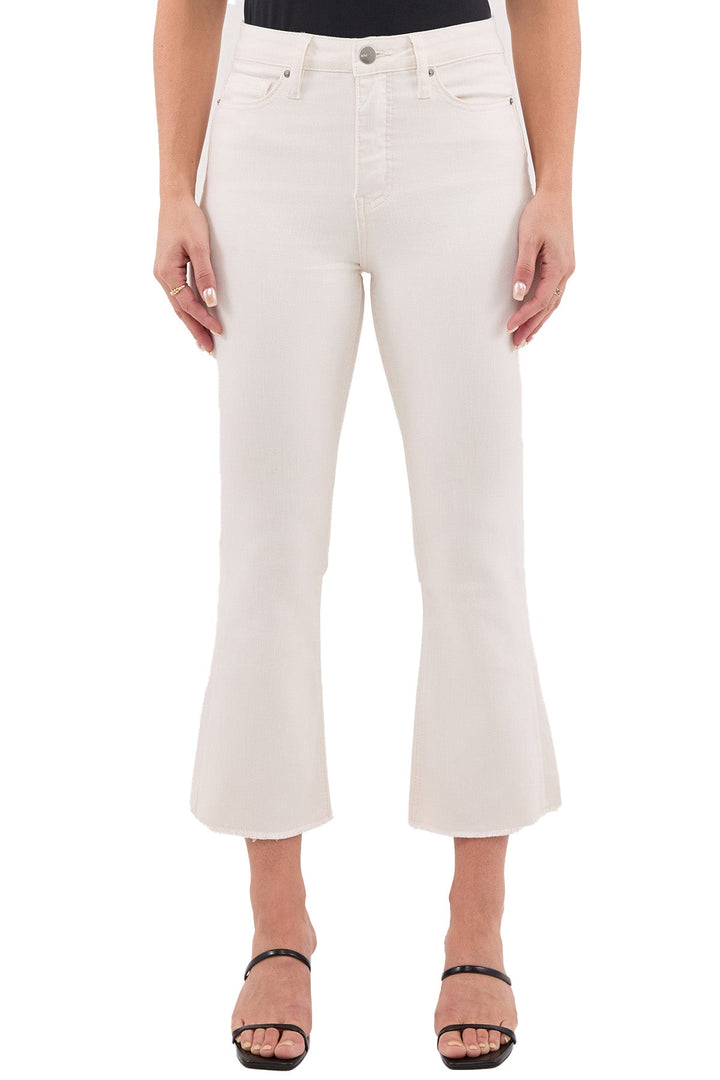 Plus Mia High Rise Bootcut Cropped Frayed Jeans