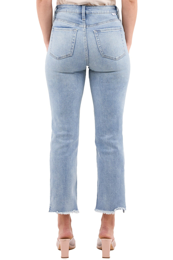 Plus Dylan High Rise Slim Straight Crop Fray Jeans