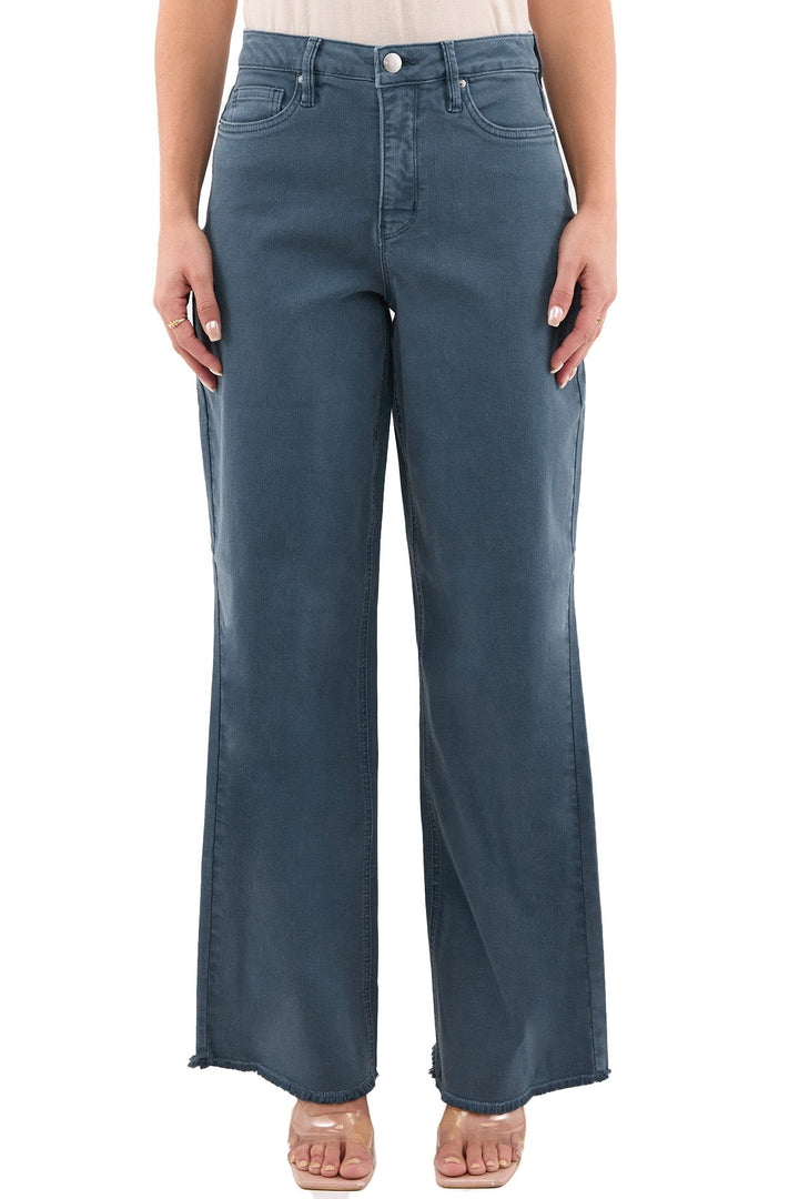 Plus Chloe High Rise Frayed Wide Leg Pants