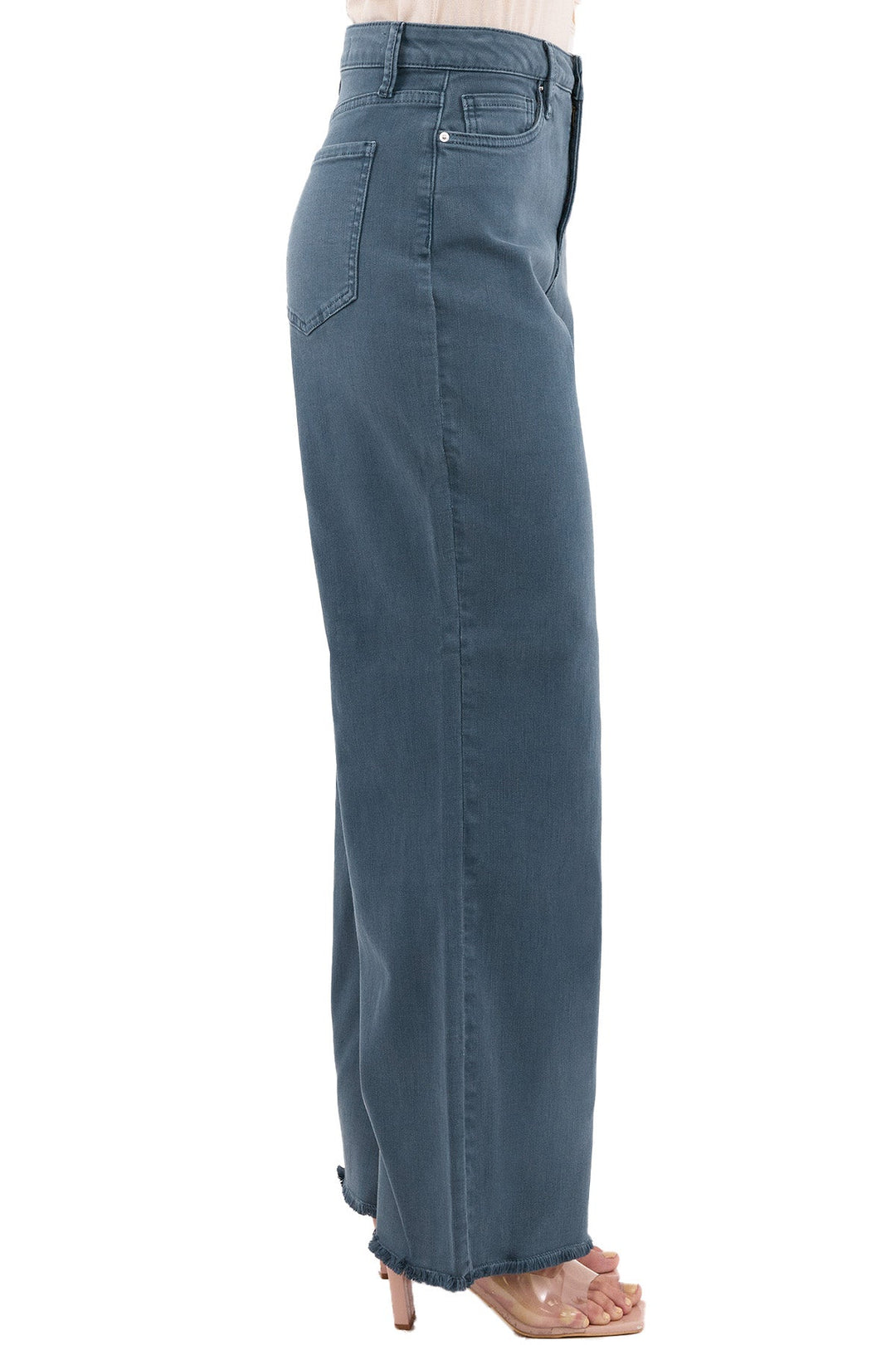 Plus Chloe High Rise Frayed Wide Leg Pants