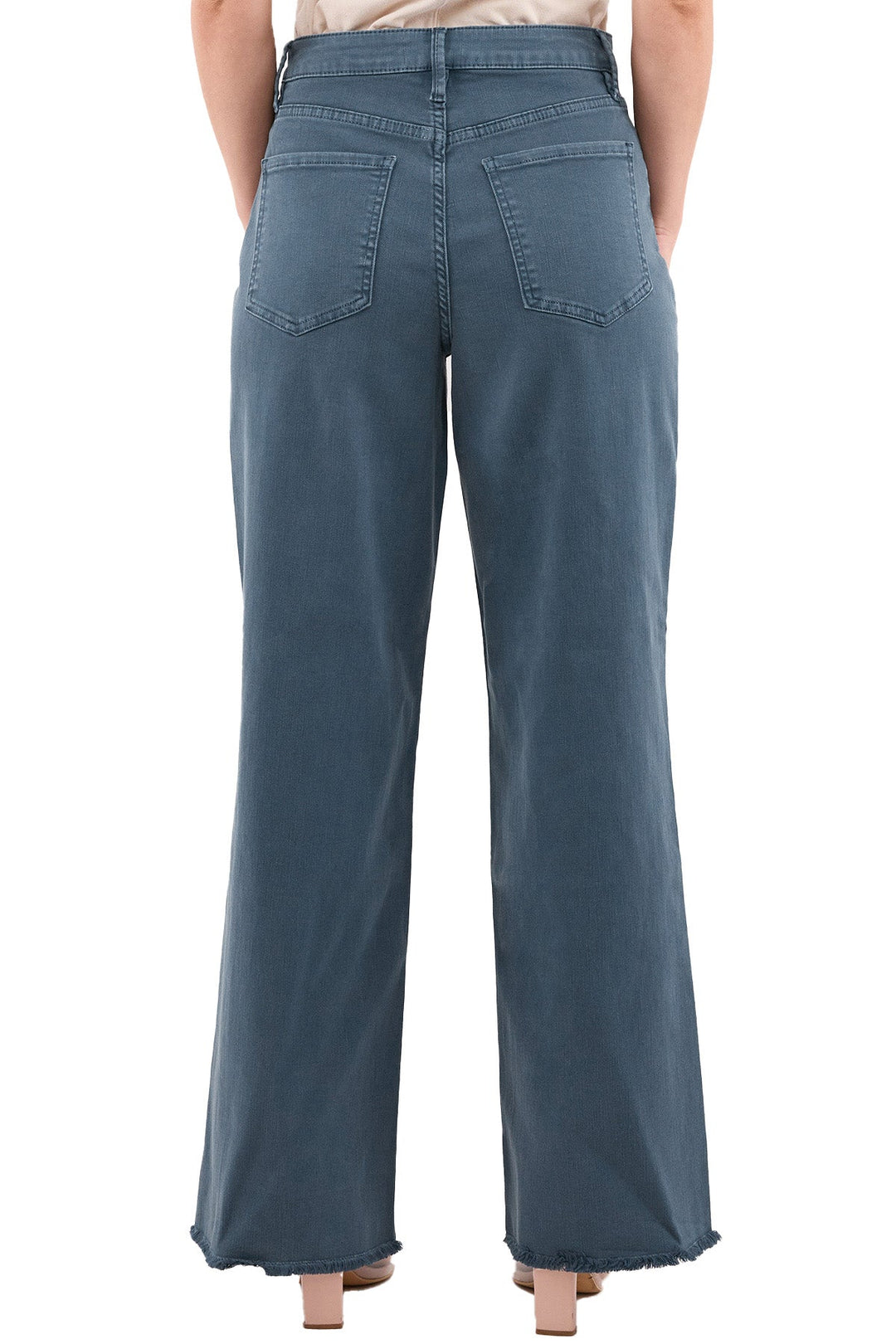 Plus Chloe High Rise Frayed Wide Leg Pants