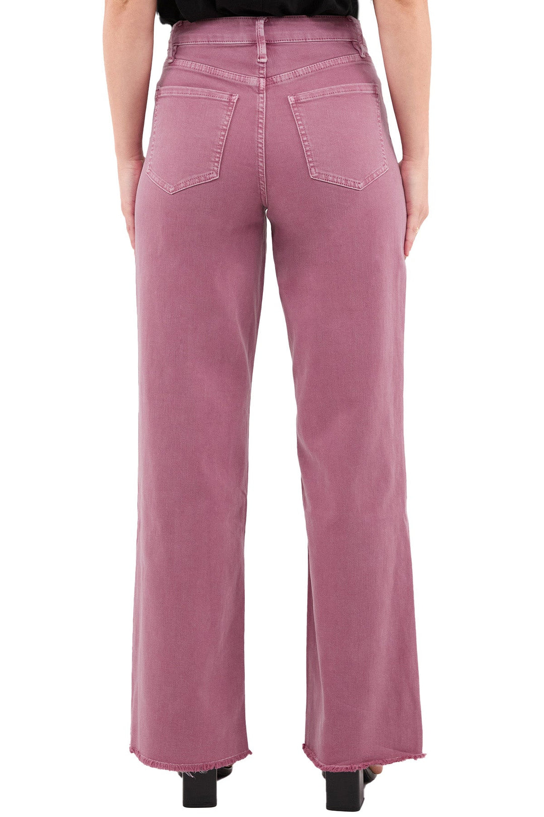 Plus Chloe High Rise Frayed Wide Leg Pants