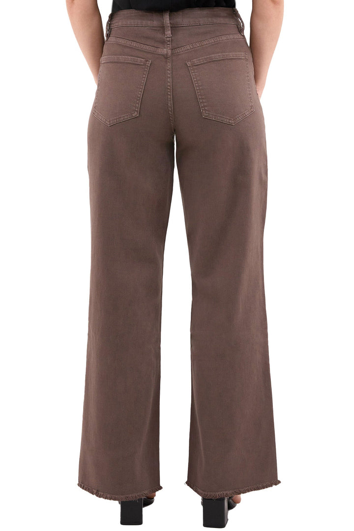 Plus Chloe High Rise  Frayed Wide Leg Pants