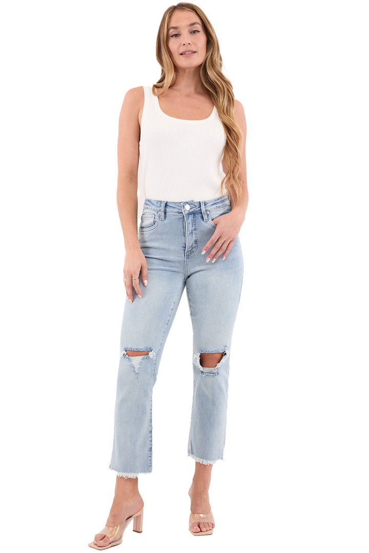 Plus Dylan High Rise Cropped Straight Leg Jeans