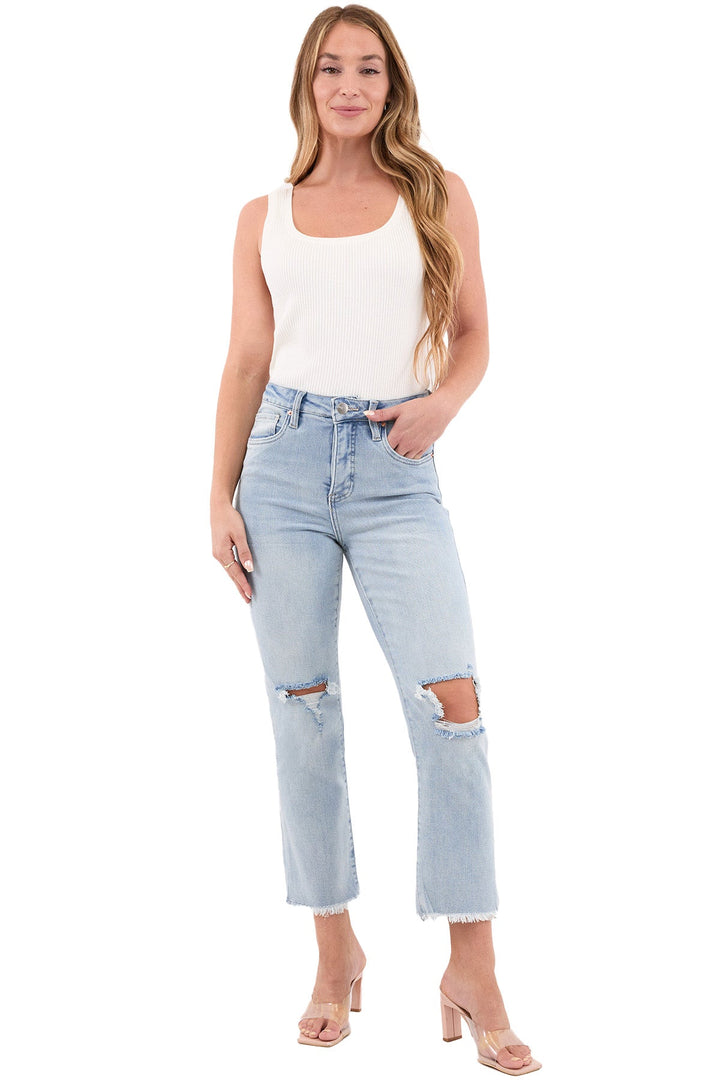 Plus Dylan High Rise Cropped Straight Leg Jeans