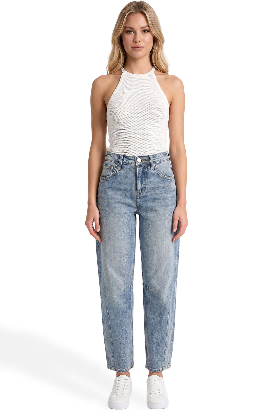 High Rise Barrel Jeans