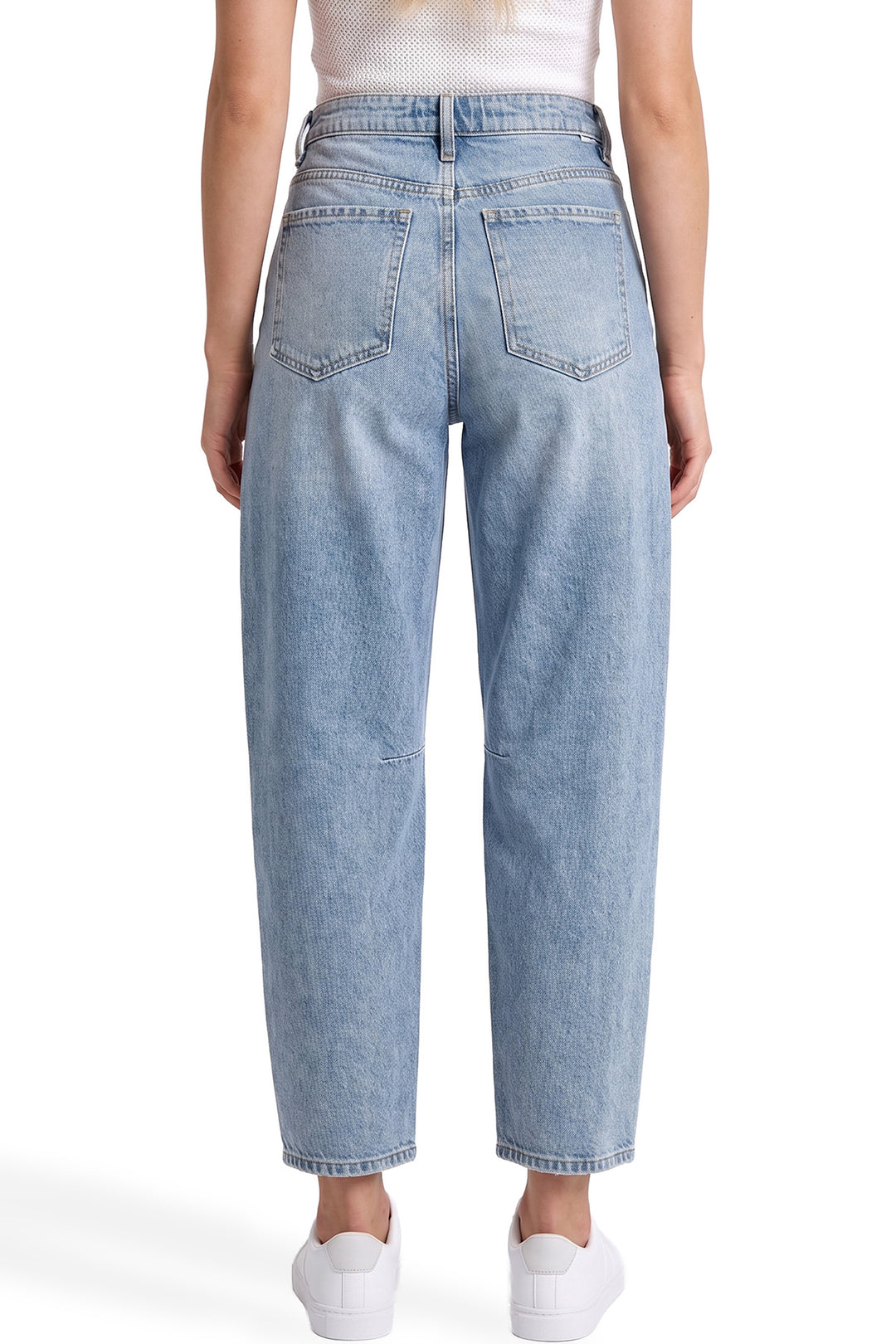 Plus High Rise Barrel Jeans- ZP823599
