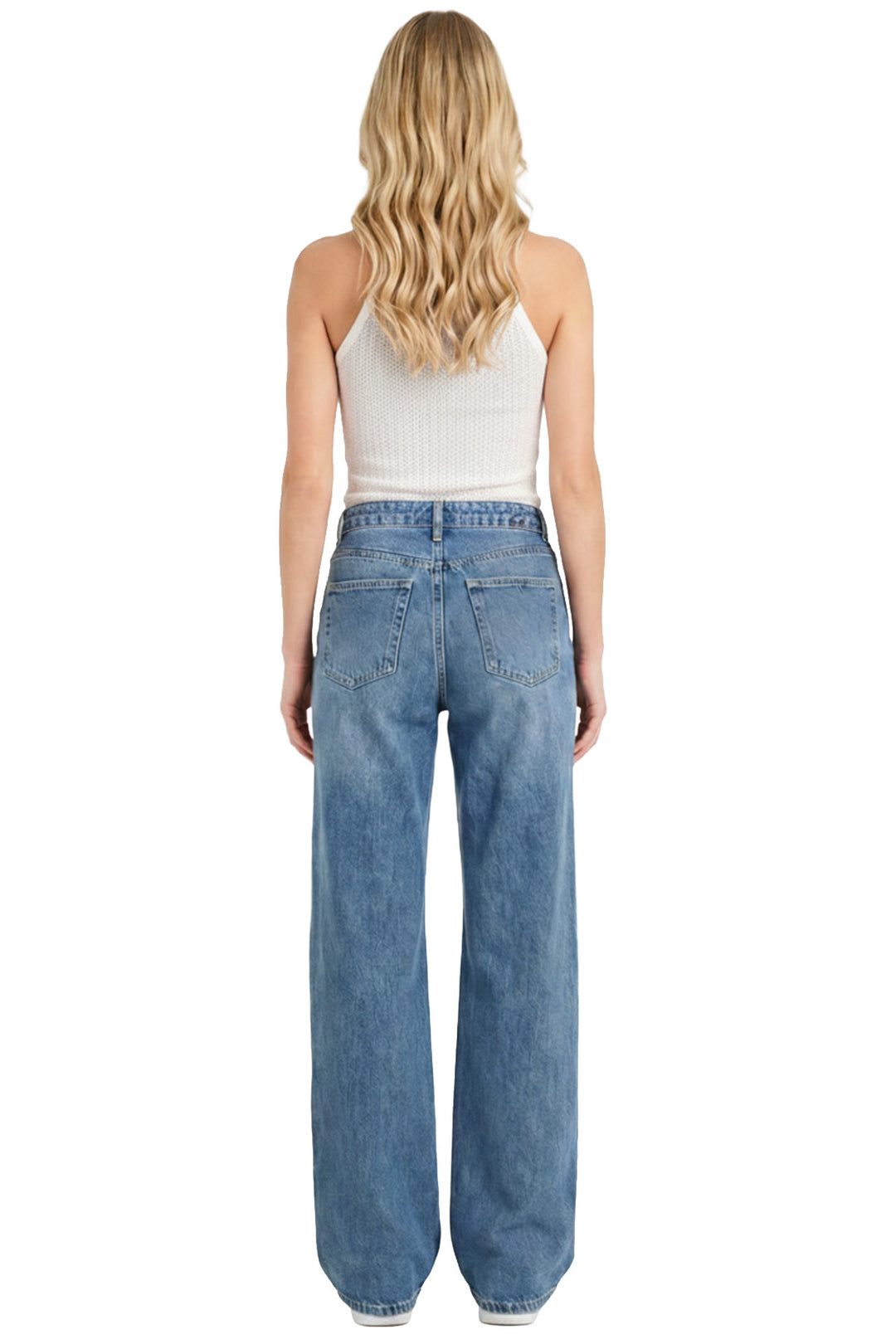 Plus Chloe High Rise Wide Leg Jeans with Studs-ZP823700-08M