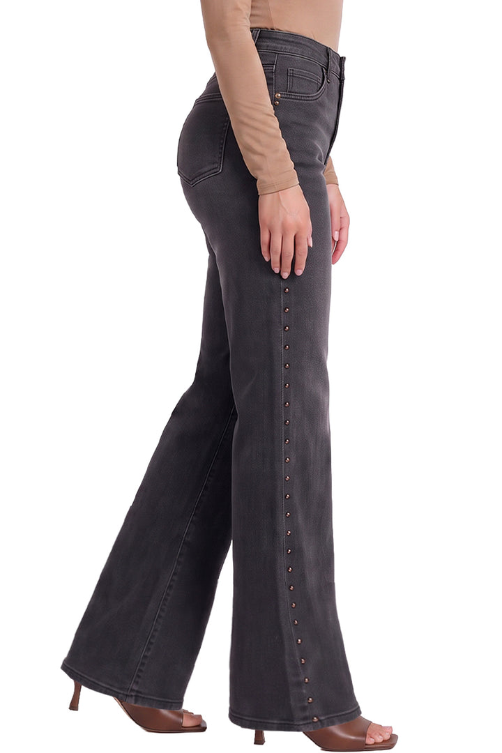 Women's Chloe Wide Leg With Studs Jeans