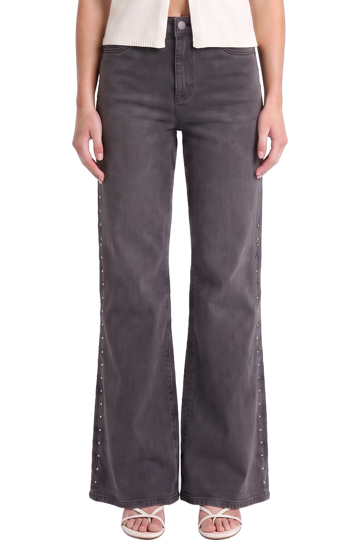 Chloe Wide Leg With Studs Jeans