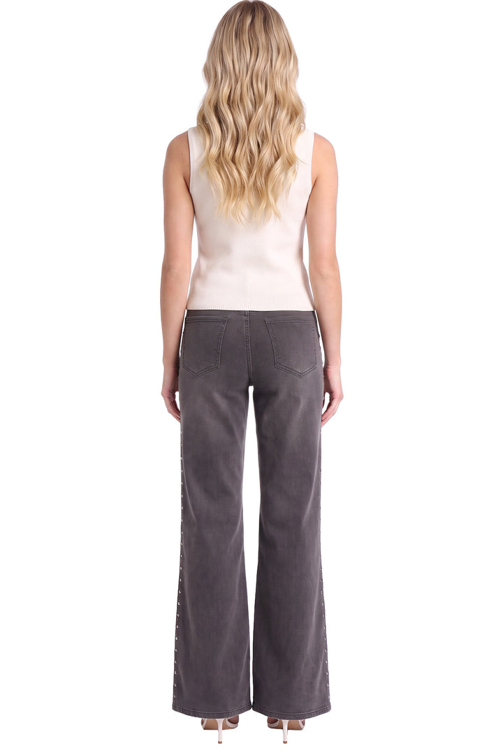Chloe Wide Leg With Studs Jeans
