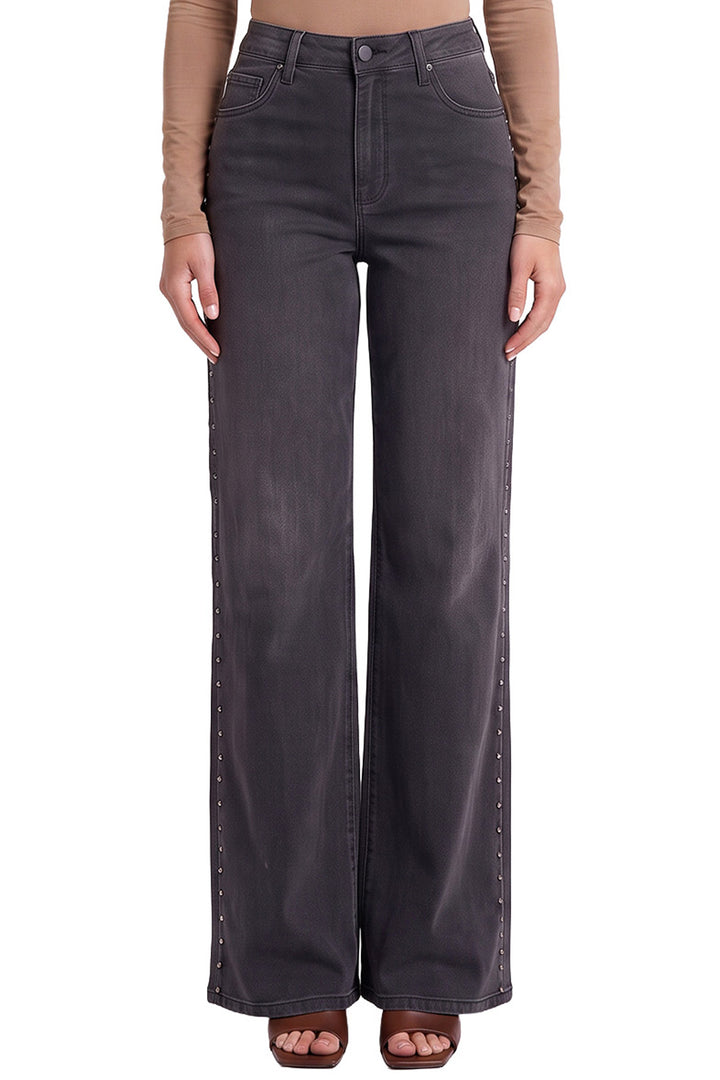 Women's Chloe Wide Leg With Studs Jeans