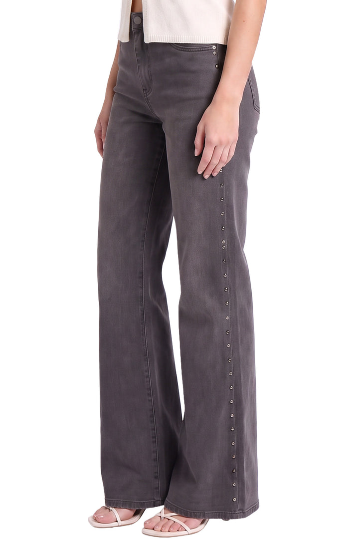 Chloe Wide Leg With Studs Jeans