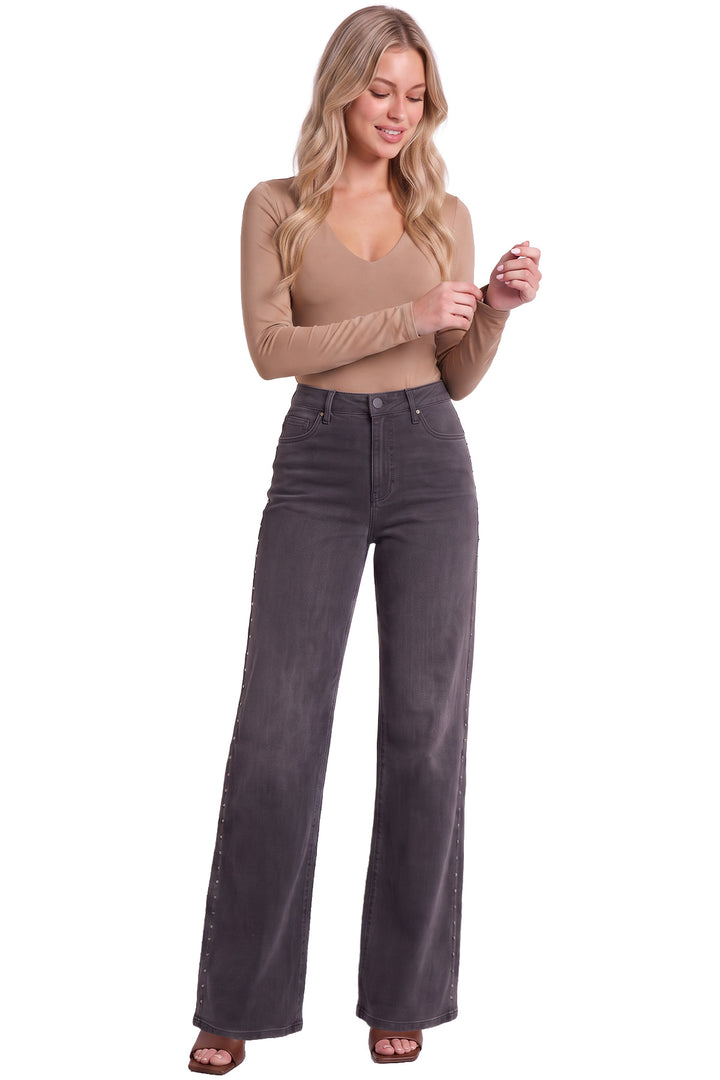 Women's Chloe Wide Leg With Studs Jeans