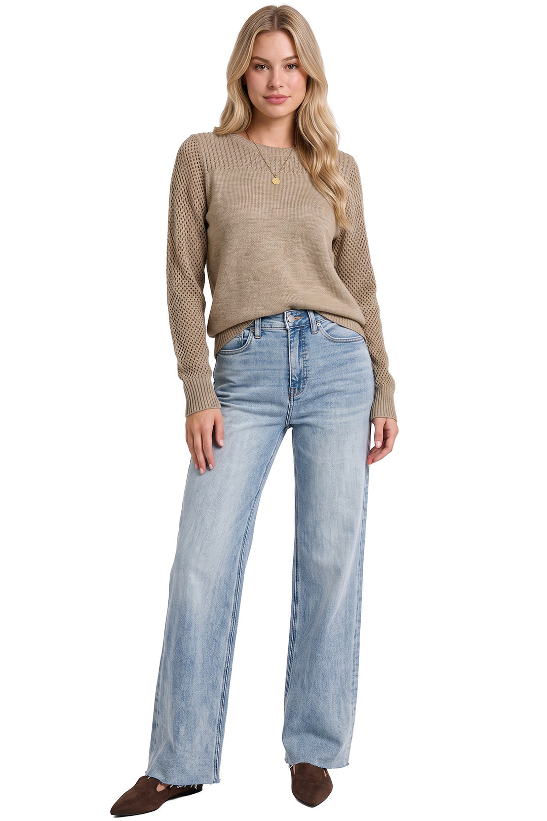 Hailey Wide Leg Jeans - Light