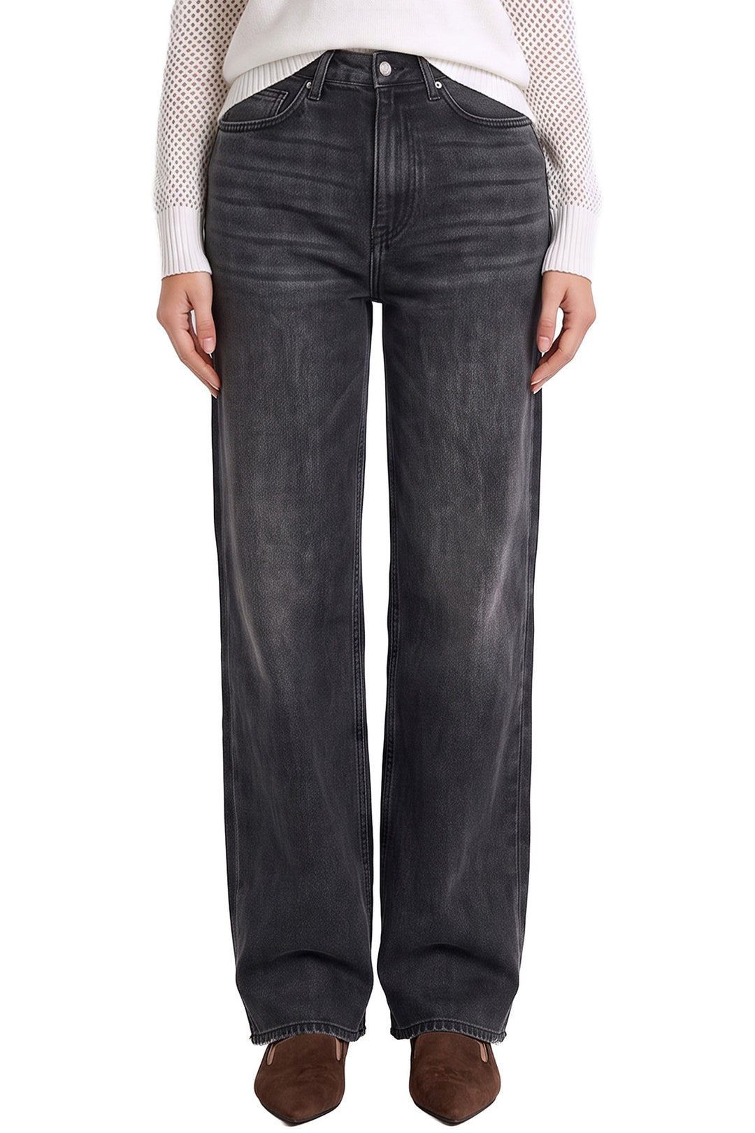 Hailey Wide Leg Jeans - Black