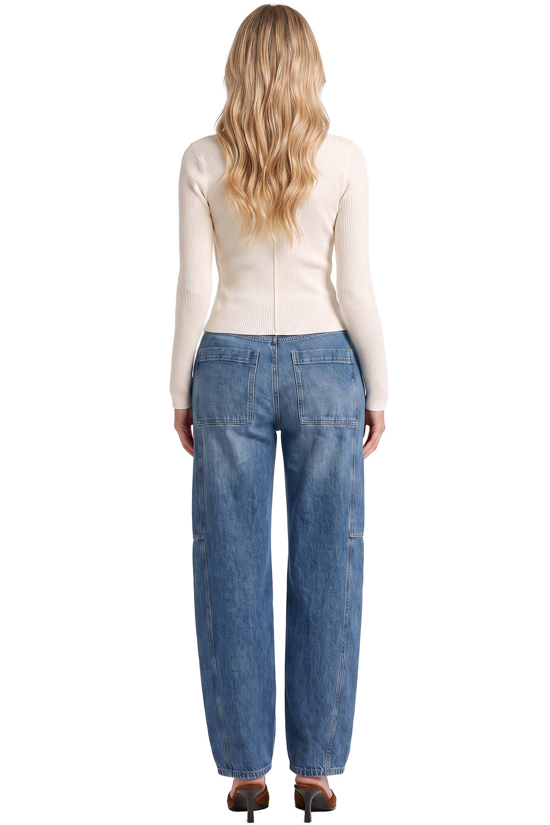 Stella Barrel Jeans with Seam Detail