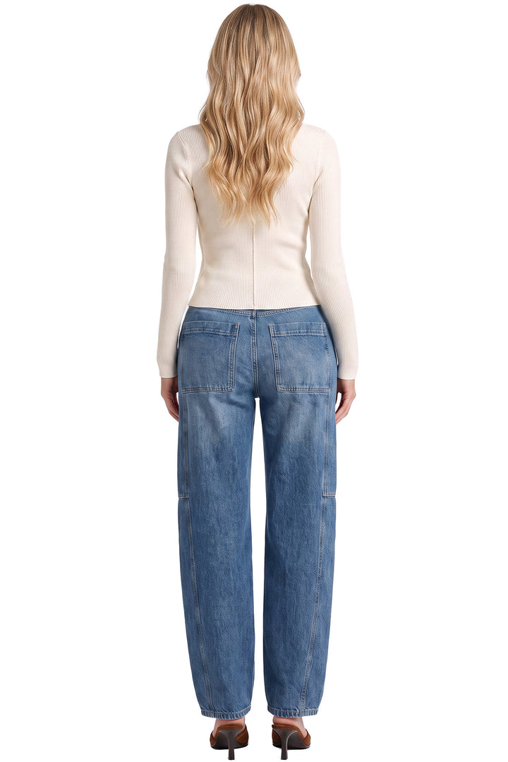 Stella Barrel Jeans with Seam Detail