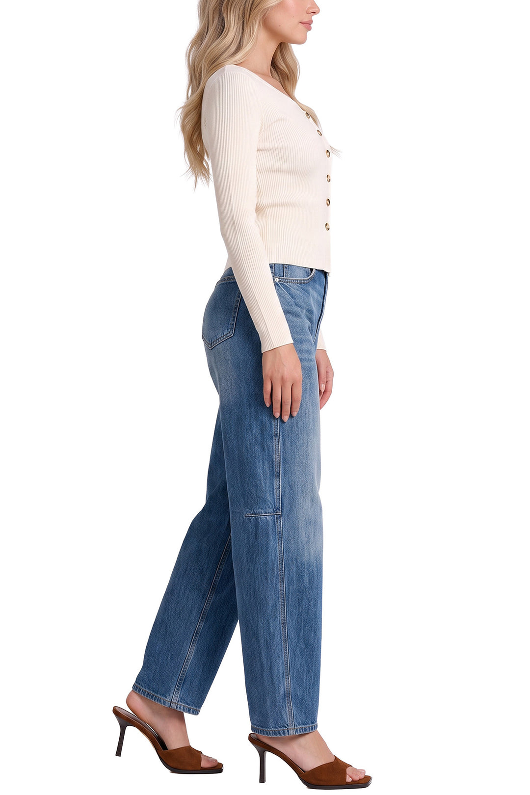 Stella Barrel Jeans with Seam Detail