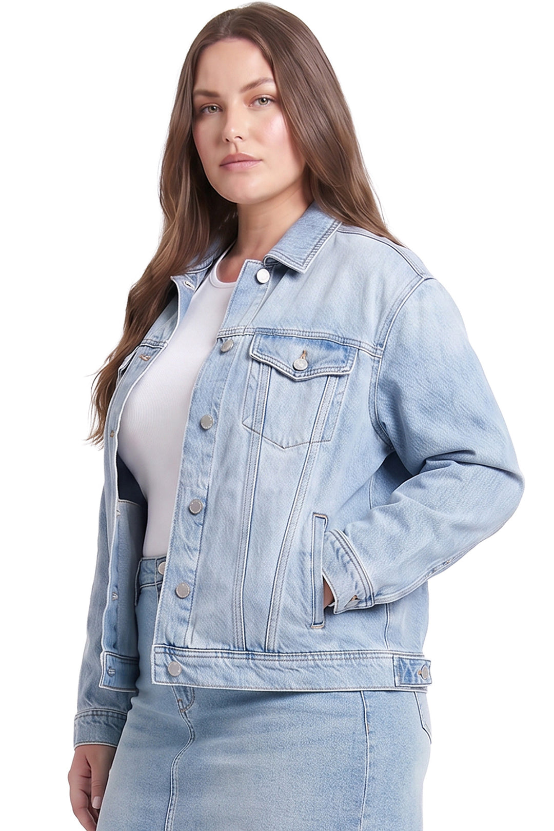 Plus Boyfriend Denim Jacket