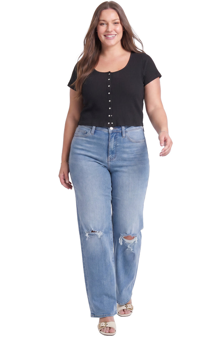 Plus Hailey High Rise Wide Leg Jeans