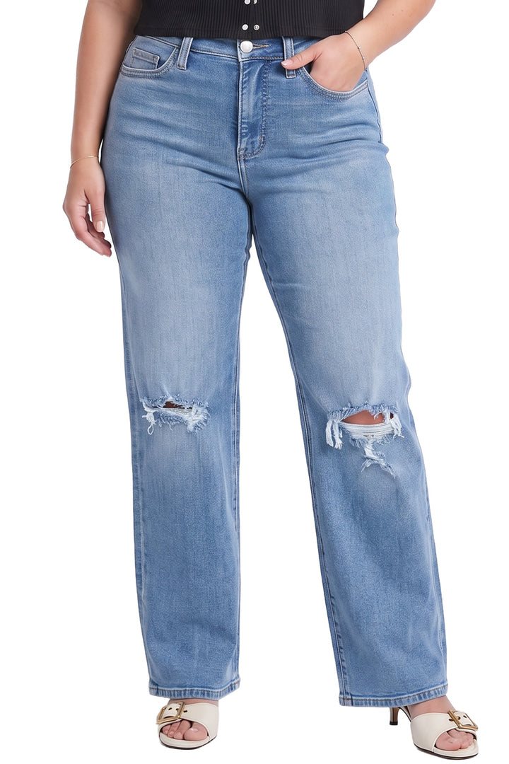 Plus Hailey High Rise Wide Leg Jeans