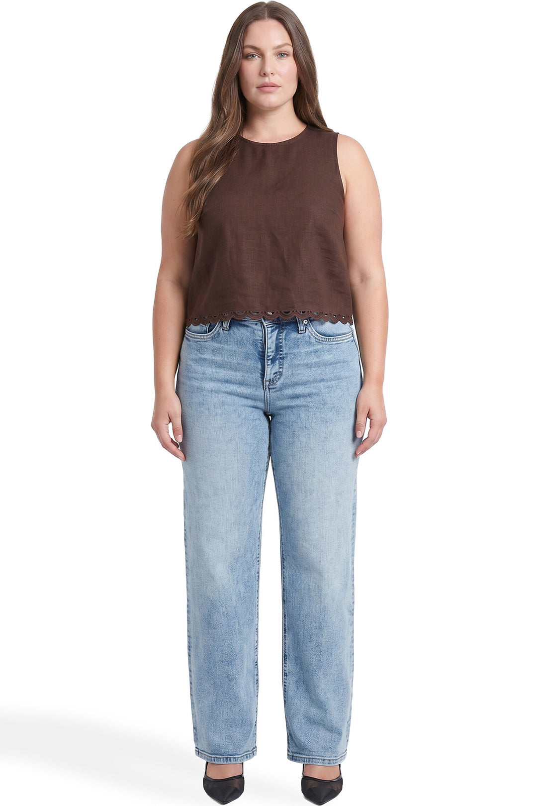 Plus Hailey High Rise Wide Leg Jeans