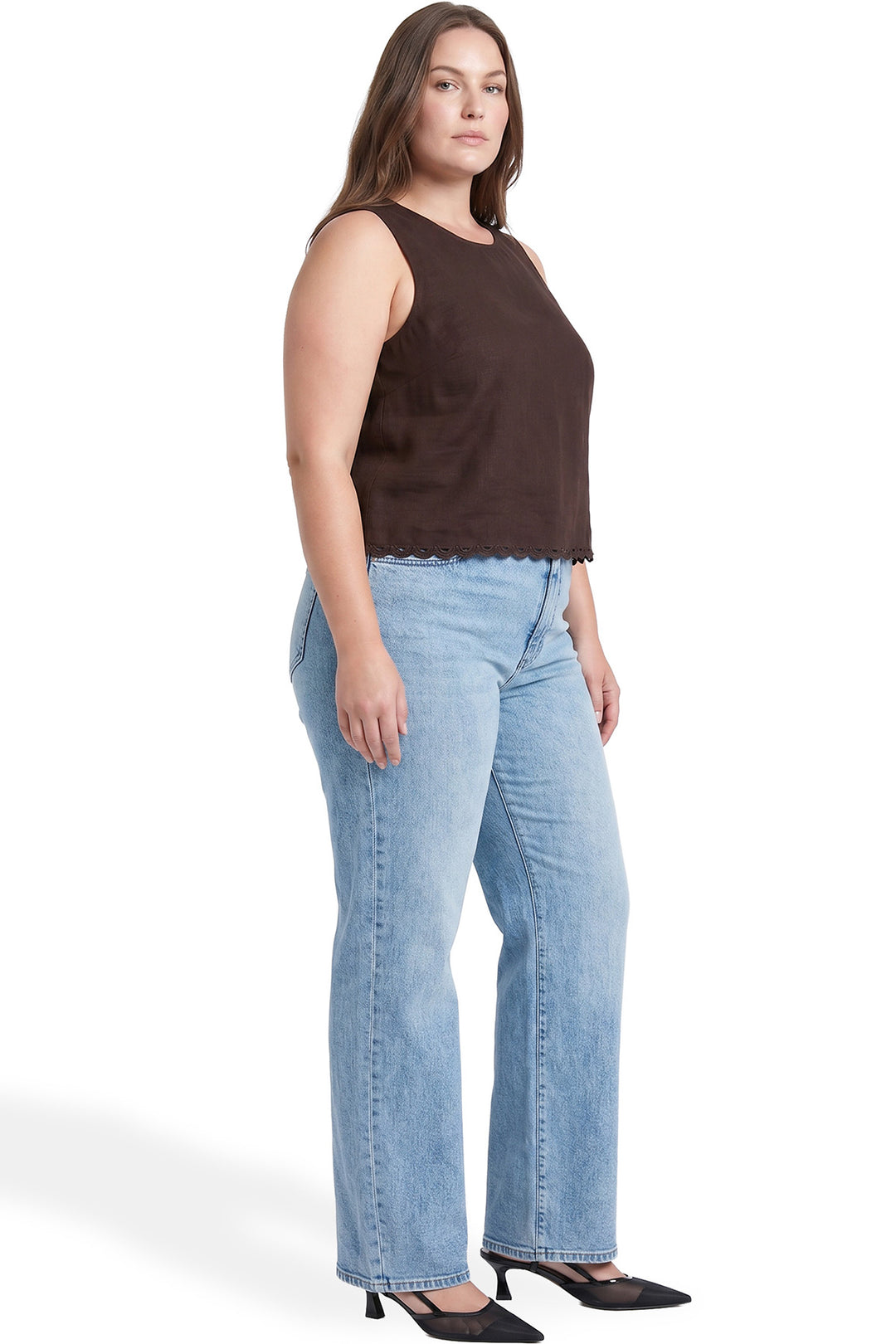 Plus Hailey High Rise Wide Leg Jeans