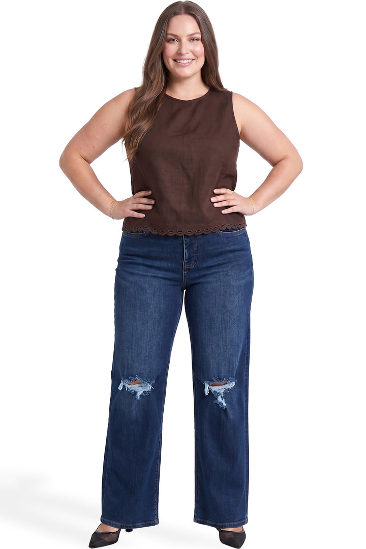 Plus Hailey High Rise Wide Leg Jeans
