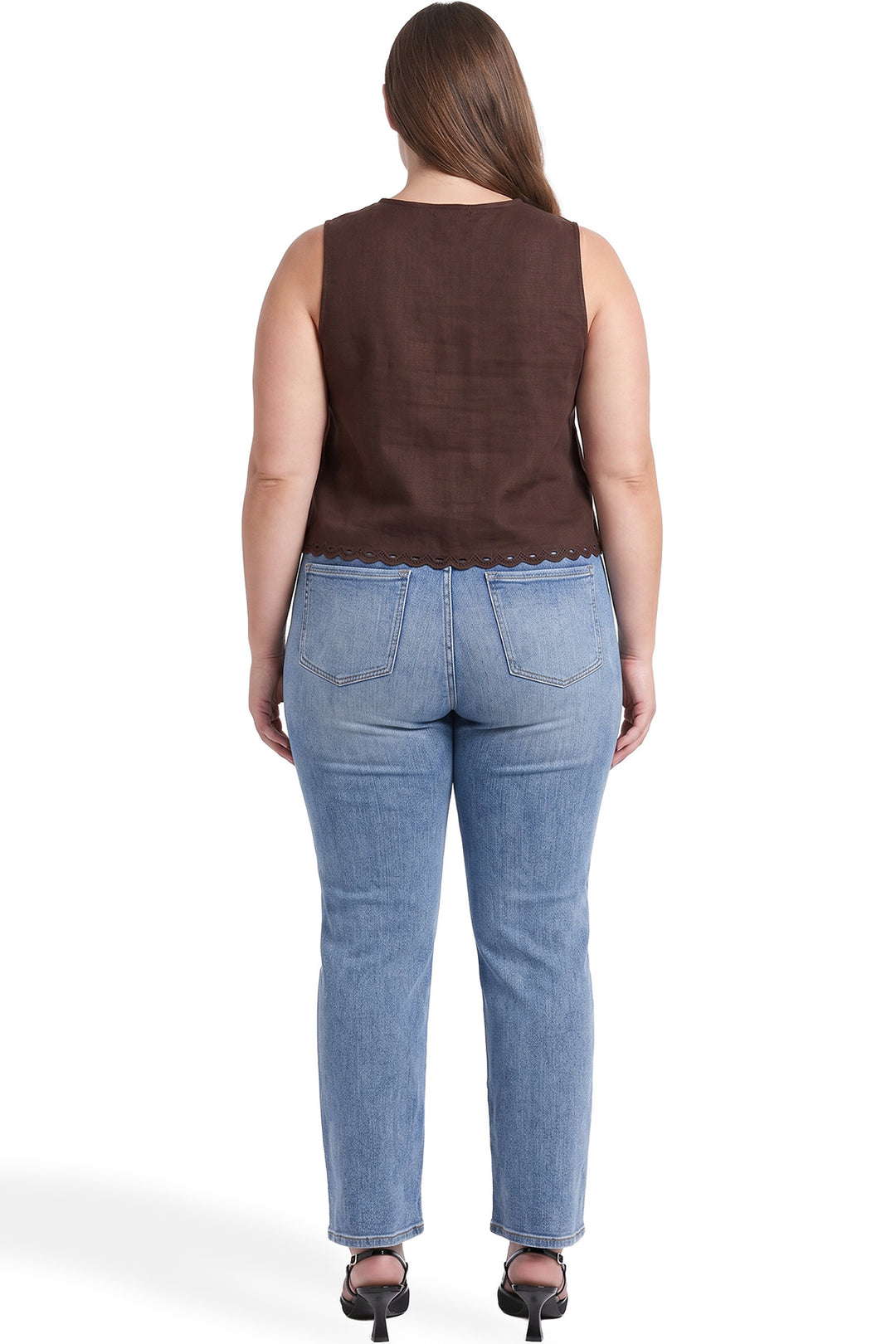 Plus Hailey High Rise Slim Wide Leg Jeans