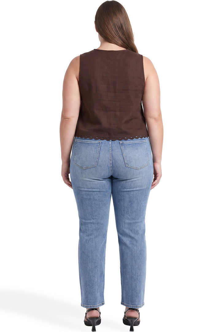 Plus Hailey High Rise Slim Wide Leg Jeans