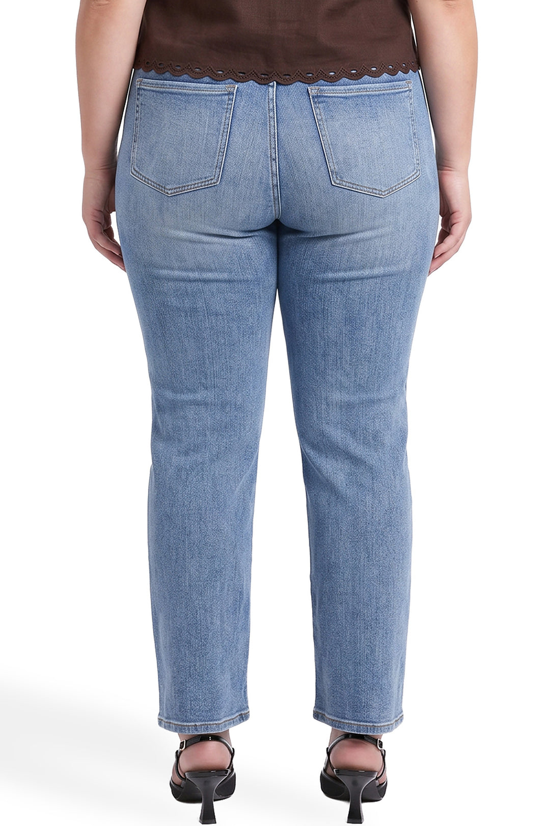 Plus Hailey High Rise Slim Wide Leg Jeans