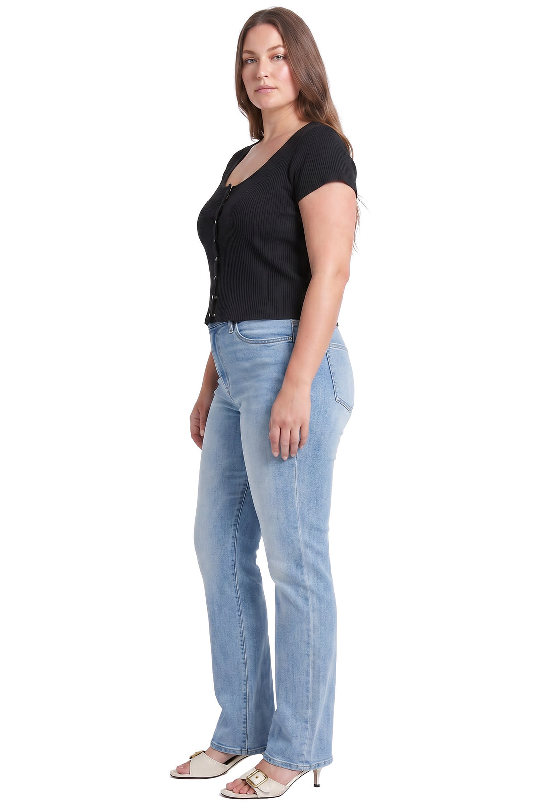 Plus Hailey High Rise Wide Leg Jeans