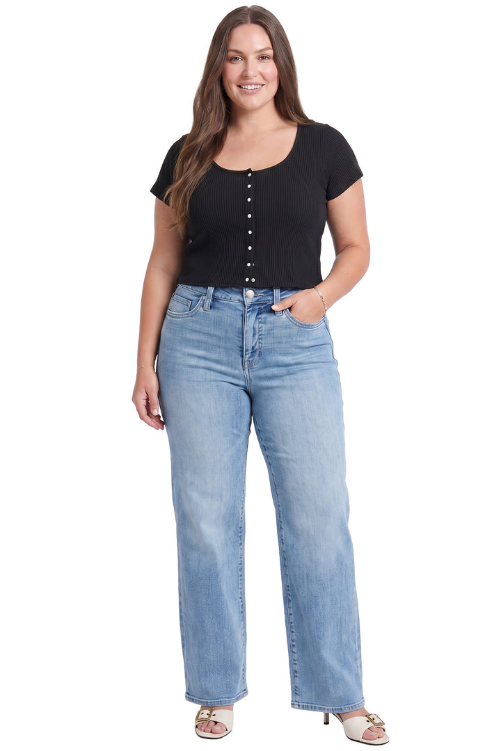 Plus Hailey High Rise Wide Leg Jeans