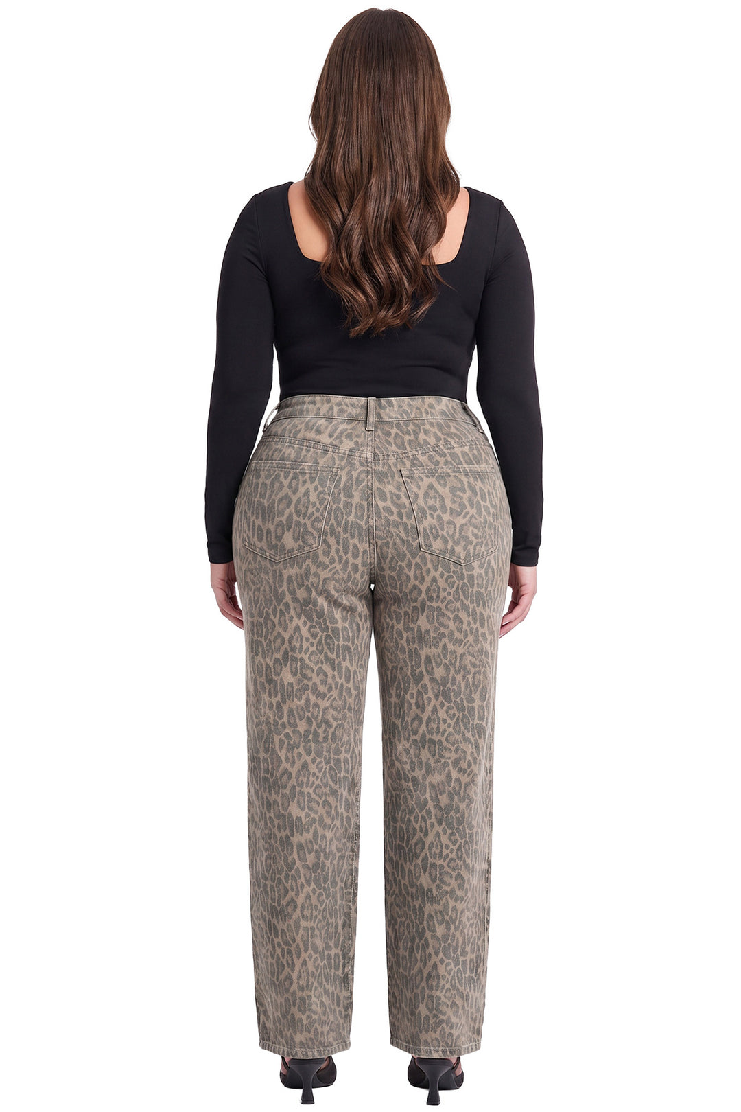 Plus Hailey Wide Leg Printed Bull Jeans