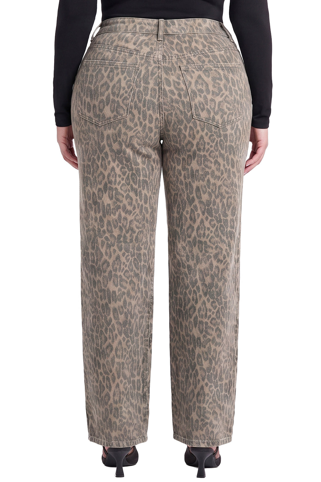 Plus Hailey Wide Leg Printed Bull Jeans