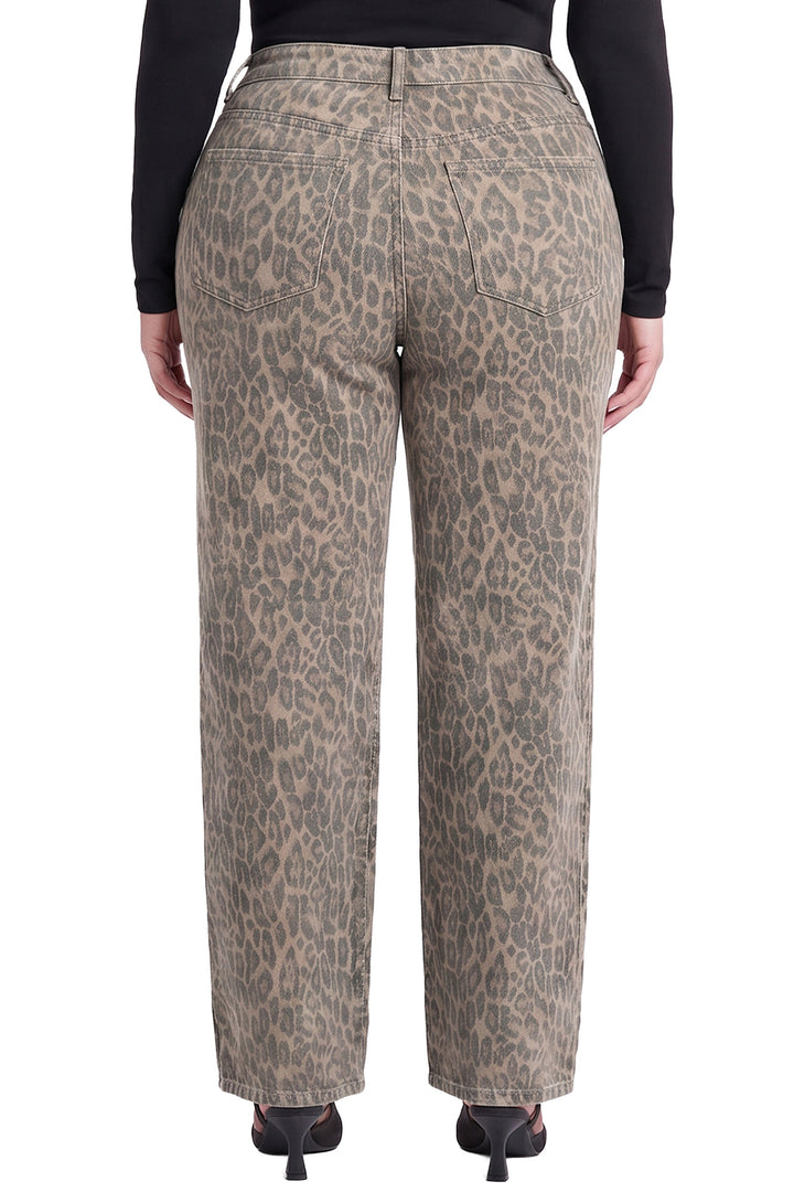 Plus Hailey Wide Leg Printed Bull Jeans