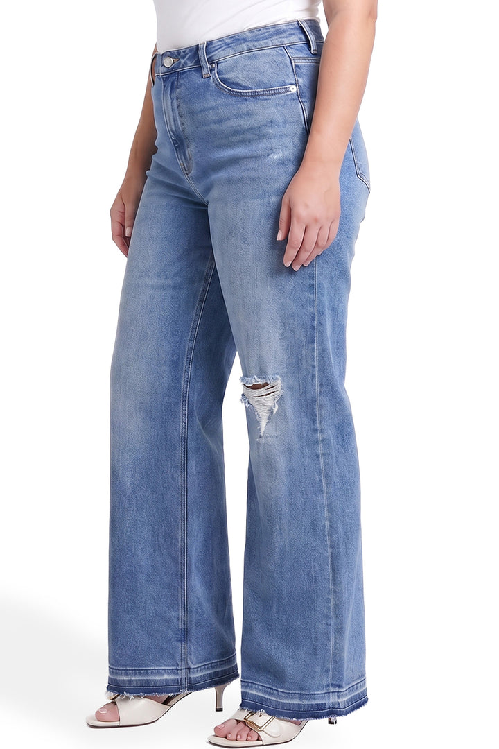 Plus Hailey High Rise Wide Leg Jeans