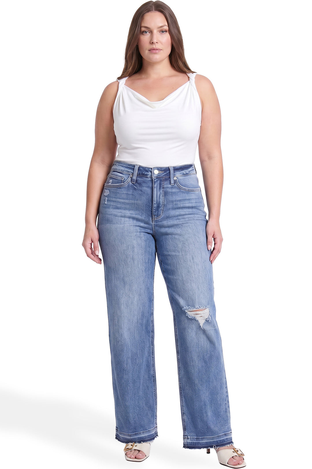 Plus Hailey High Rise Wide Leg Jeans