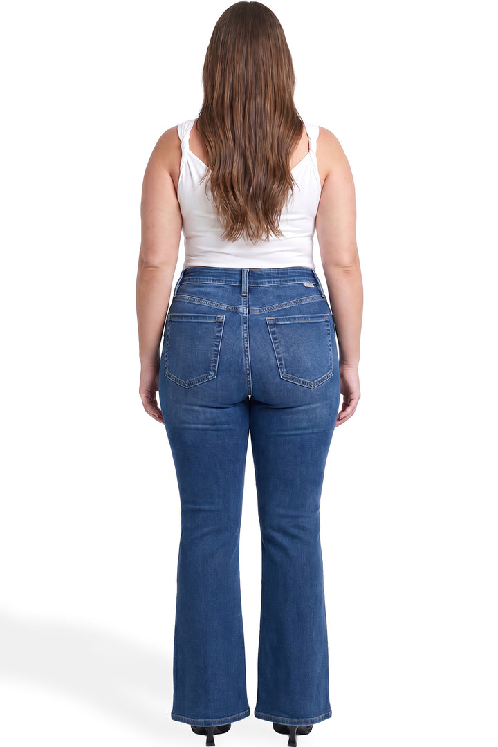 Plus Mia High Rise Exposed Button Bootcut  Jeans