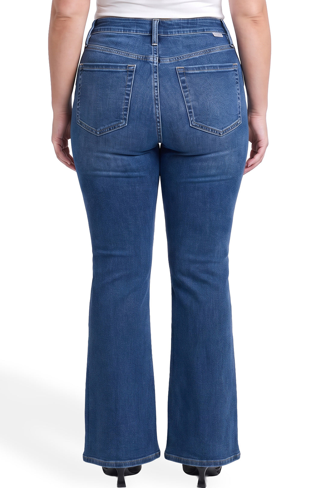 Plus Mia High Rise Exposed Button Bootcut  Jeans