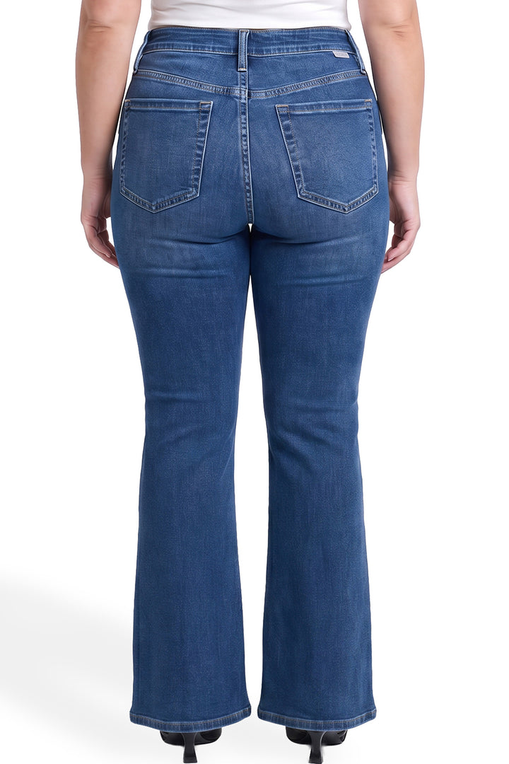 Plus Mia High Rise Exposed Button Bootcut  Jeans