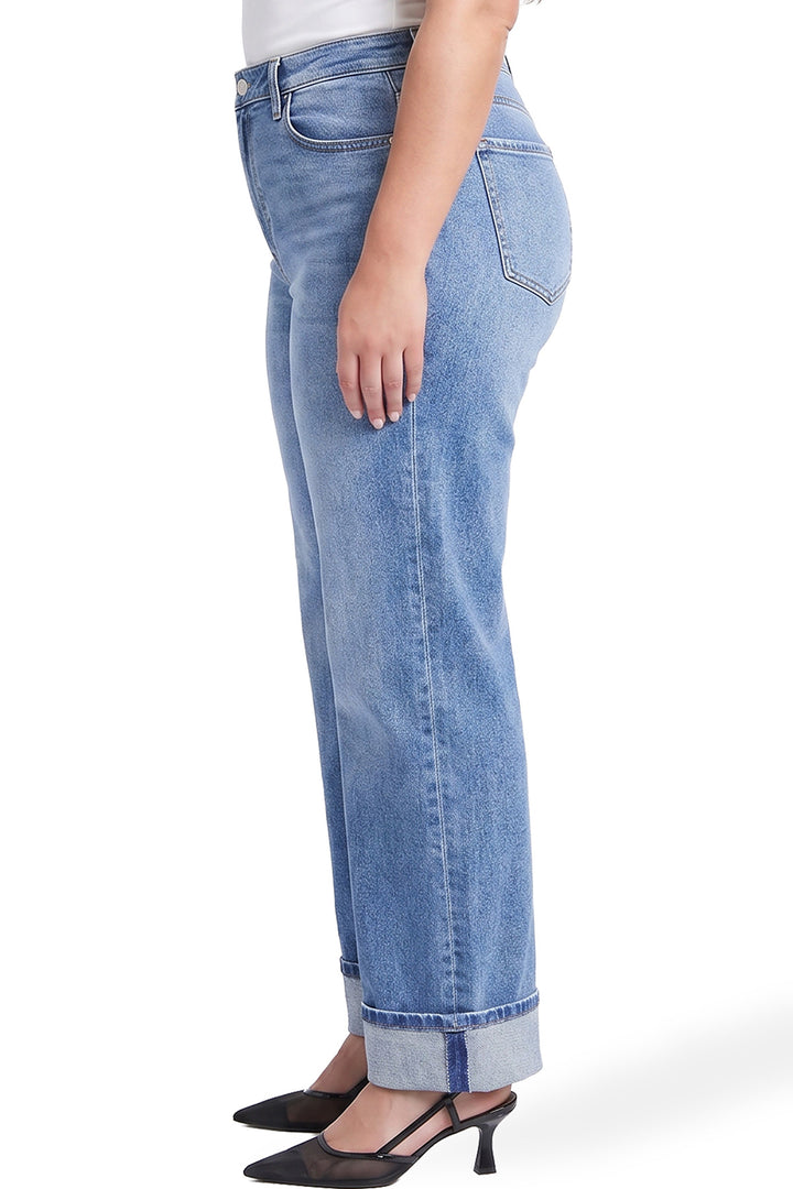 Plus Hailey High Rise Cuff Wide Leg Jeans