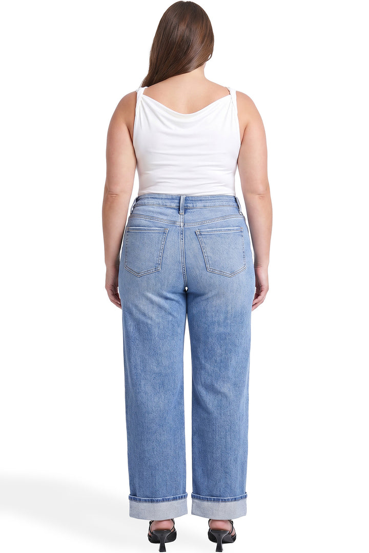 Plus Hailey High Rise Cuff Wide Leg Jeans