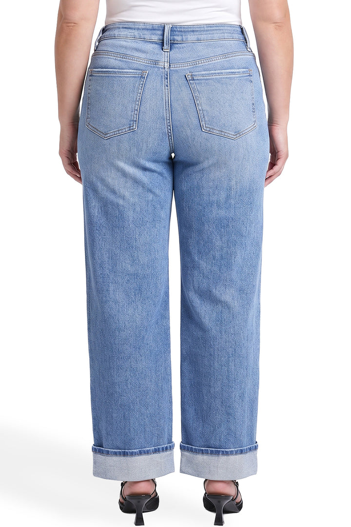 Plus Hailey High Rise Cuff Wide Leg Jeans
