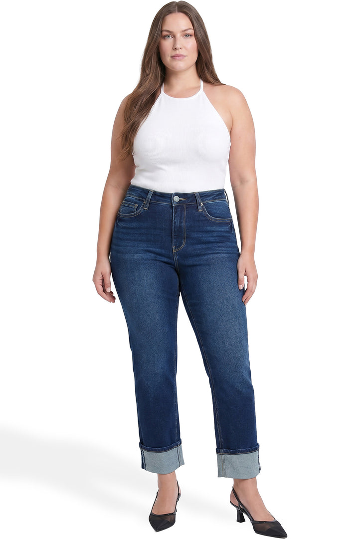 Plus Dylan Cuffed Straight Leg Jeans