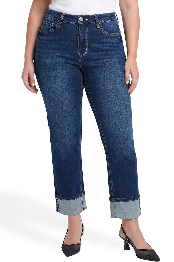 Plus Dylan Cuffed Straight Leg Jeans