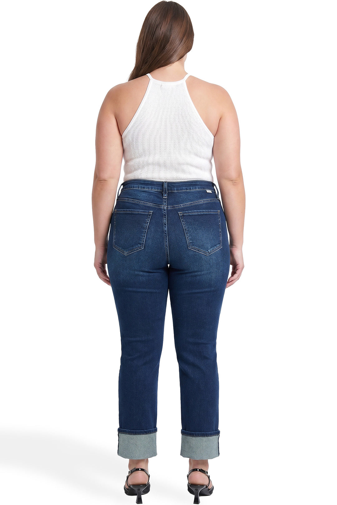 Plus Dylan Cuffed Straight Leg Jeans