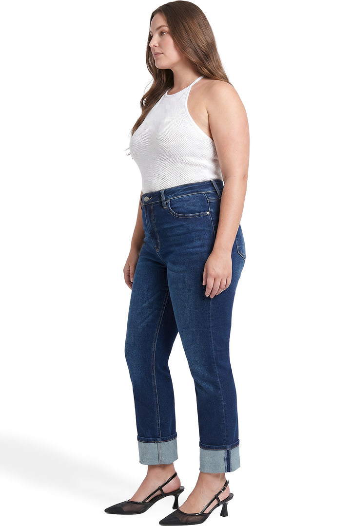 Plus Dylan Cuffed Straight Leg Jeans