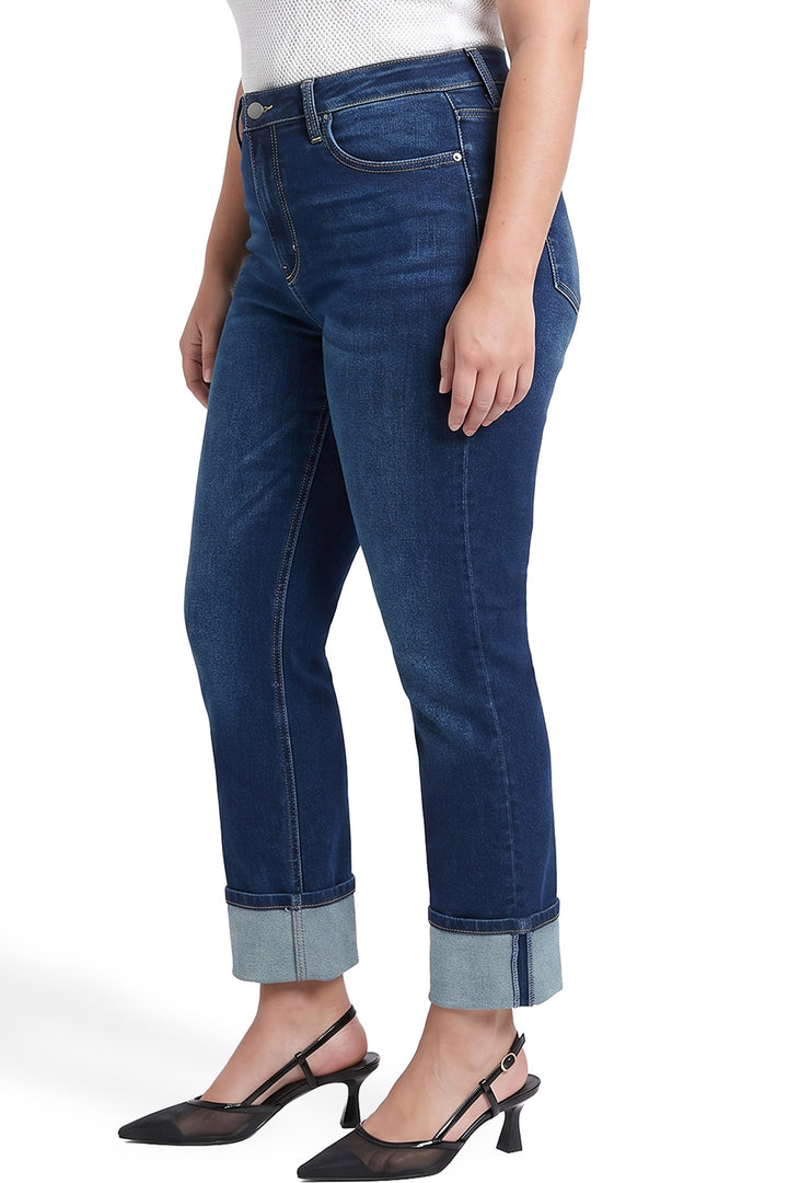 Plus Dylan Cuffed Straight Leg Jeans